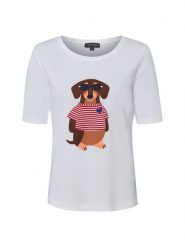 Franco Callegari Koszulka Kobiety Bawełna biały|wielokolorowy, XL. Białe t-shirty damskie Franco Callegari, xl, bez wzorów, z bawełny, bez kołnierzyka. Za 99.95 zł.