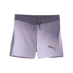 Spodnie Puma W Lightspeed 3 Aop Short Tight Damskie. Niebieskie spodnie materiałowe damskie Puma, bez wzorów, z elastanu, sportowe. Za 329.99 zł.