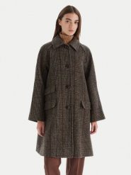 Weekend Max Mara Płaszcz wełniany Pitone 2525016112 Brązowy Regular Fit. Brązowe płaszcze damskie Weekend Max Mara, na zimę, bez wzorów, z wełny. Za 2,589.00 zł.
