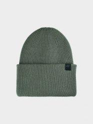 4F Czapka beanie uniseks - zielona Uniwersalny. Brązowe czapki męskie 4f, na zimę, bez wzorów, z syntetyku, klasyczne. W wyprzedaży za 49.99 zł.
