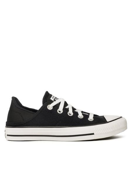 Converse Trampki Chuck Taylor All Star Crush Heel Ox A03075C Czarny. Czarne trampki i tenisówki damskie Converse, bez wzorów, z materiału. Za 209.99 zł.