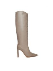 Gino Rossi Kozaki EO-GLC511-17-3614 Szary. Szare kozaki damskie Gino Rossi, ze skóry, bez obcasa, na szpilce. Za 509.99 zł.