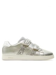 Geox Sneakersy J Eclyper Girl J45LRA 000NF C1007 D Srebrny. Szare buty sportowe dziewczęce Geox, bez wzorów, ze skóry, bez zapięcia. Za 129.99 zł.