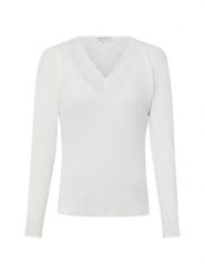 Marie Lund koszulka z długim rękawem Kobiety Bawełna biały, XS. Białe t-shirty damskie Marie Lund, xs, bez wzorów, z bawełny, bez kołnierzyka. Za 149.95 zł.