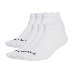 Skarpety Linear Crew Socks Cushioned 6 Pair Pack. Białe skarpetki damskie Adidas, bez wzorów. Za 79.95 zł.