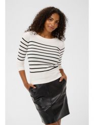 Kaffe Sweter w kolorze kremowym rozmiar: S. Brązowe swetry klasyczne damskie Kaffe, s, bez kołnierzyka. Za 104.99 zł.