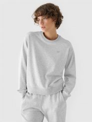 4F Bluza dresowa nierozpinana bez kaptura damska - szara XXL. Szare bluzy bez kaptura damskie 4f, xs, z bawełny. Za 129.99 zł.