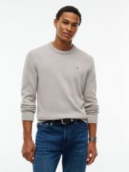 Tommy Jeans sweter Mężczyźni Bawełna brązowy, XL. Brązowe swetry męskie Tommy Jeans, m, bez wzorów, z bawełny, bez kołnierzyka. Za 369.95 zł.