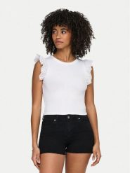 ONLY Top Mathilda 15308890 Biały Regular Fit. Białe topy damskie Only, xs, bez wzorów, z bawełny, bez ramiączek. Za 99.99 zł.