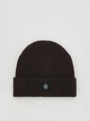 Czapka beanie z wiskozą - ciemnoszary. Szare czapki męskie Reserved, bez wzorów, z wiskozy. Za 59.99 zł.