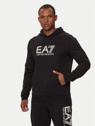 EA7 Emporio Armani Bluza 6DPM62 PJVRZ 1200 Czarny Regular Fit. Czarne bluzy bez kaptura męskie EA7 Emporio Armani, m, z bawełny. Za 259.99 zł.