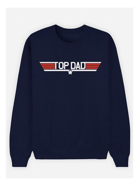 WOOOP Bluza "Top Dad" w kolorze granatowym rozmiar: XL. Niebieskie bluzy bez kaptura męskie Wooop, xl. Za 108.99 zł.