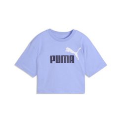 Młodzieżowa krótka koszulka Essentials 2 Colour z logo PUMA No. 1 PUMA. Fioletowa bluzki damskie Puma, l, bez wzorów, z gumy, młodzieżowe, bez kołnierzyka, bez ramiączek. Za 79.00 zł.