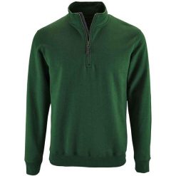 Sweter Męski Stan Zip Z Kołnierzem Stojącym. Niebieskie swetry męskie SOL'S, m, bez wzorów, bez kołnierzyka. Za 141.99 zł.