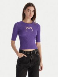 PINKO Bluzka Tritone Maglia 102017 A18M Fioletowy Slim Fit. Fioletowe bluzki damskie Pinko, m, bez wzorów, z wełny, bez ramiączek. Za 859.99 zł.