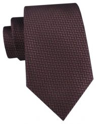Męski Krawat Alties - Czekoladowy Brąz, Drobna Struktura Tkaniny. Brązowe krawaty i muchy męskie Alties, bez wzorów, z tkaniny, eleganckie. Za 55.00 zł.