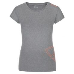 Damska koszulka techniczna Kilpi LISMAIN-W. Szare t-shirty damskie Kilpi, bez wzorów, z materiału, bez kołnierzyka. Za 112.21 zł.