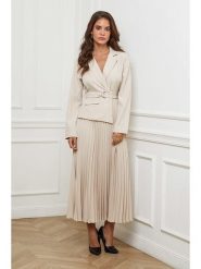 L'armoire de Suzette Sukienka w kolorze beżowym rozmiar: 38/40. Brązowe sukienki damskie L'armoire de Suzette, l, bez wzorów, z tkaniny, klasyczne, bez kołnierzyka, bez ramiączek, maxi, kopertowe. Za 161.73 zł.