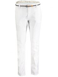 Geographical Norway Spodnie chino "Petunia" w kolorze białym rozmiar: XXL. Białe spodnie materiałowe damskie Geographical Norway, bez wzorów, z tkaniny. Za 65.85 zł.
