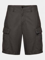 Element Szorty materiałowe Legion Cargo ELYWS00103 Czarny Regular Fit. Czarne szorty męskie Element, z bawełny, bez kołnierzyka. Za 229.99 zł.
