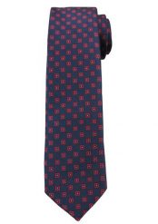 Ciemnogranatowy Elegancki Krawat -Angelo di Monti- 6 cm, Męski, W Czerwone Kwadraciki. Czerwone krawaty i muchy męskie Angelo di Monti, bez wzorów, eleganckie. Za 45.00 zł.