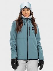 Siroko Softshellowa kurtka narciarska "Beluga" w kolorze morskim rozmiar: XL. Niebieskie kurtki narciarskie i snowboardowe damskie SIROKO, s, bez wzorów, bez kaptura, narciarskie. Za 329.42 zł.