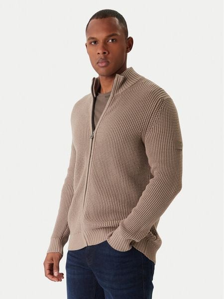 JOOP! Jeans Kardigan Hajoros 30047664 Beżowy Modern Fit. Brązowe kardigany męskie Joop! Jeans, m, bez wzorów, z bawełny, bez kołnierzyka. Za 829.99 zł.
