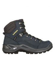 LOWA Skórzane buty turystyczne "Renegade GTX Mid" w kolorze granatowym rozmiar: 44,5. Niebieskie buty trekkingowe męskie Lowa, z gore-texu, bez zapięcia, outdoorowe, gore-tex. Za 782.99 zł.