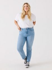 ONLY Carmakoma Dżinsy - Regular fit - w kolorze błękitnym rozmiar: 42/L32. Niebieskie jeansy damskie Only Carmakoma, z podwyższonym stanem. Za 118.84 zł.