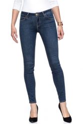 SPODNIE DAMSKIE LEE SCARLETT DARK STONE L526FROP 112111635. Spodnie materiałowe damskie Lee, bez wzorów, z jeansu. W wyprzedaży za 89.99 zł.
