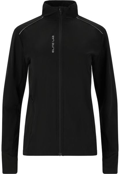 Damska kurtka wodoodporna Elite Lab Heat X2. Czarne kurtki do biegania damskie ELITE LAB, bez wzorów, z materiału, bez kaptura. Za 278.00 zł.