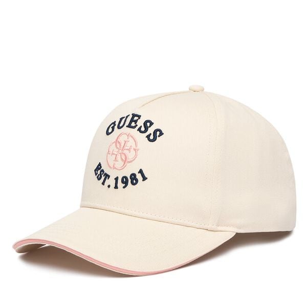 Czapka z daszkiem Guess. Brązowe czapki z daszkiem damskie Guess, z aplikacjami. Za 133.99 zł.