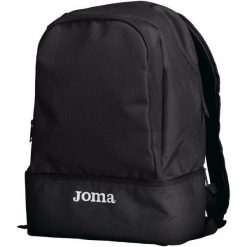 Plecak sportowy Joma Estadio III czarny. Czarne plecaki męskie Joma, bez wzorów, z materiału. Za 79.00 zł.