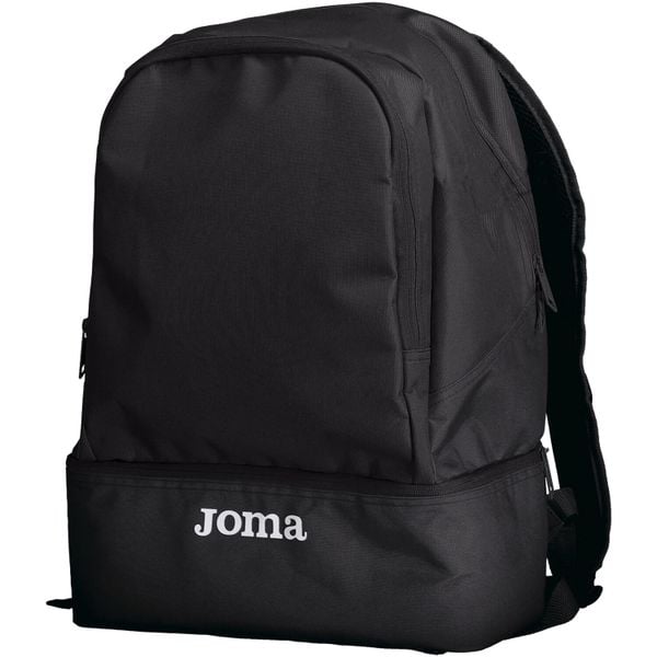 Plecak sportowy Joma Estadio III czarny. Czarne plecaki męskie Joma, bez wzorów, z materiału. Za 79.00 zł.