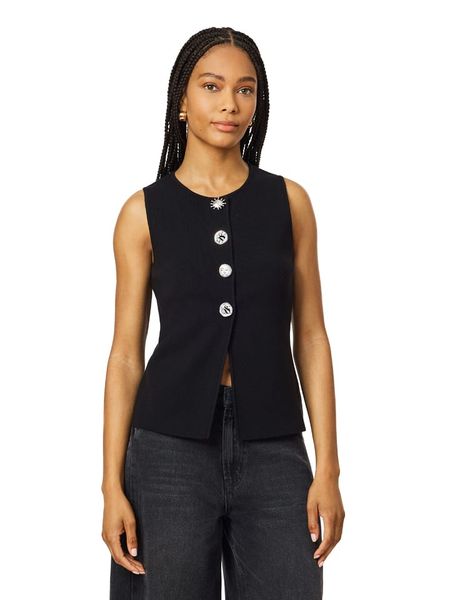 Scotch & Soda Top dzianinowy w kolorze czarnym rozmiar: XL. Czarne topy damskie Scotch & Soda, xl, bez wzorów, z dzianiny, bez kołnierzyka. Za 194.95 zł.