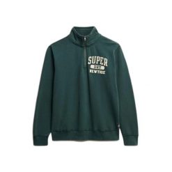 Sweter z zamkiem błyskawicznym Superdry Vintage Athletic. Zielone swetry męskie Superdry., na zimę, m, bez wzorów, z polaru, bez kołnierzyka. Za 377.05 zł.