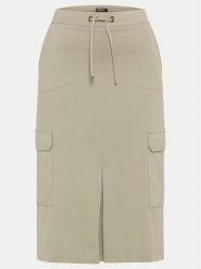 Olsen Spódnica midi 16001362 Khaki Regular Fit. Brązowe spódniczki damskie Olsen, bez wzorów, z bawełny, midi. Za 499.99 zł.