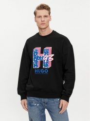 Hugo Bluza Neasyo 50513437 Czarny Regular Fit. Czarne bluzy bez kaptura męskie Hugo, m, z bawełny. Za 619.99 zł.