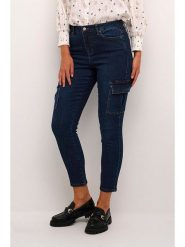 Kaffe Dżinsy - Slim fit - w kolorze granatowym rozmiar: 34. Niebieskie jeansy damskie Kaffe, z podwyższonym stanem. Za 127.65 zł.