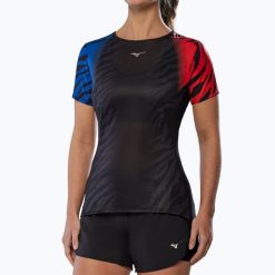 Koszulka do biegania damska Mizuno DryAeroFlow Graphic Tee. Czerwone t-shirty damskie Mizuno, s, bez wzorów, z materiału, bez kołnierzyka. Za 129.99 zł.