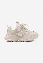 Beżowe Buty Sportowe Sneakersy na Grubej Podeszwie w Stylu Streetwearowym Zelriti. Brązowe sukienki niemowlęce Renee, bez wzorów, z jeansu, bez ramiączek. Za 119.99 zł.