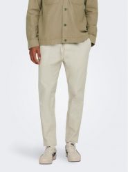 Only & Sons Spodnie materiałowe 22024966 Szary Tapered Fit. Szare spodnie materiałowe męskie Only & Sons, bez wzorów, z bawełny. Za 109.99 zł.