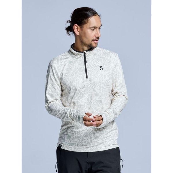 Bluza narciarska - Męska - Cabin Life - Stone. Brązowe bluzy bez kaptura męskie POEDERBAAS, m, z elastanu. Za 264.52 zł.