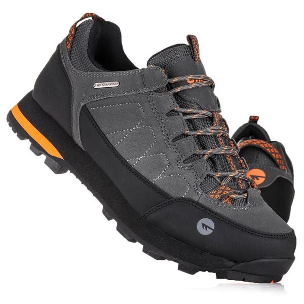 Buty męskie tyrystyczne Hi-Tec GELEN II LOW WP. Brązowe buty trekkingowe męskie Hi-tec, z materiału, bez zapięcia, trekkingowe. Za 255.83 zł.