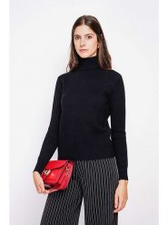 ASSUILI Golf w kolorze czarnym rozmiar: 36. Czarne golfy damskie Assuili, bez wzorów, bez ramiączek. Za 126.15 zł.