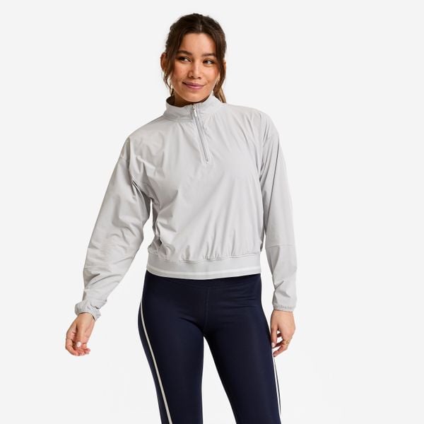 Bluza damska Domyos fitness. Szare bluzy bez kaptura damskie DOMYOS, xs, z elastanu. Za 129.99 zł.