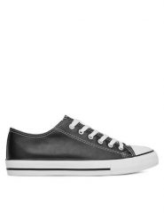 DeeZee Trampki FG-2913-1 Czarny. Czarne trampki i tenisówki damskie DeeZee, bez wzorów, z materiału. Za 79.99 zł.