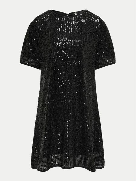 Kids ONLY Sukienka elegancka 15338538 Czarny Loose Fit. Czarne sukienki dziewczęce Kids Only, bez wzorów, z syntetyku, eleganckie, bez ramiączek. Za 139.99 zł.