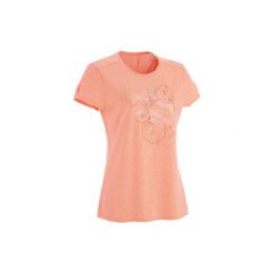 Koszulka turystyczna Nature NH500 damska. Brązowe t-shirty damskie QUECHUA, xl, bez wzorów, z bawełny, bez kołnierzyka. W wyprzedaży za 24.99 zł.