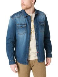 Timezone Koszula dżinsowa - Regular fit - w kolorze niebieskim rozmiar: S. Niebieskie koszule męskie Timezone, s, bez wzorów, bez kołnierzyka, bez ramiączek. Za 100.99 zł.